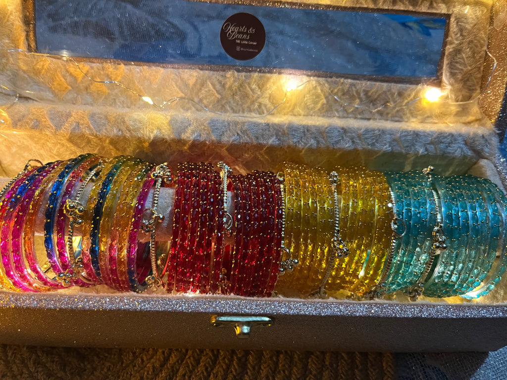 4 color bangle box with 8 ghungroo bangle 💐