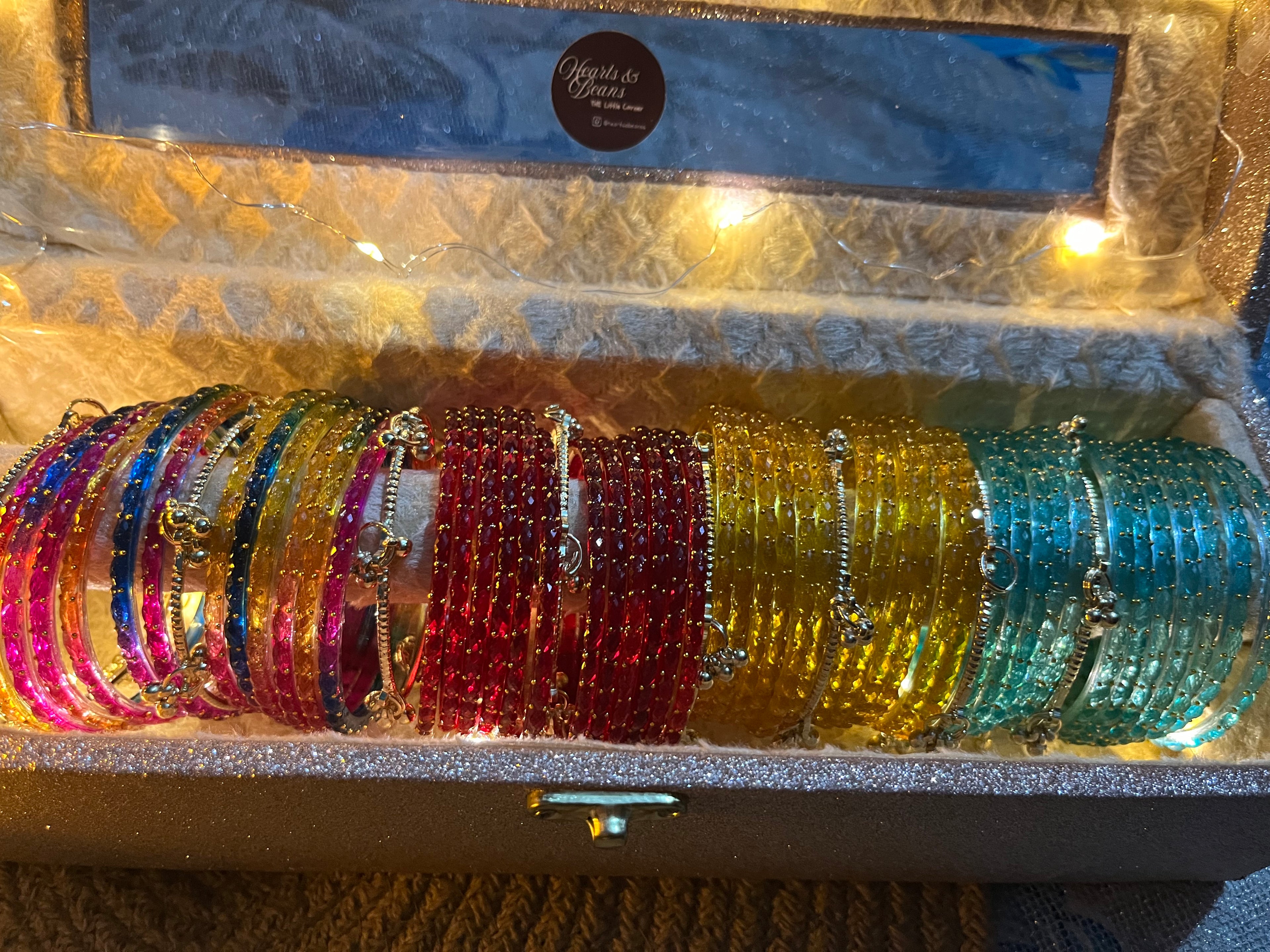 4 color bangle box with 8 ghungroo bangle 💐
