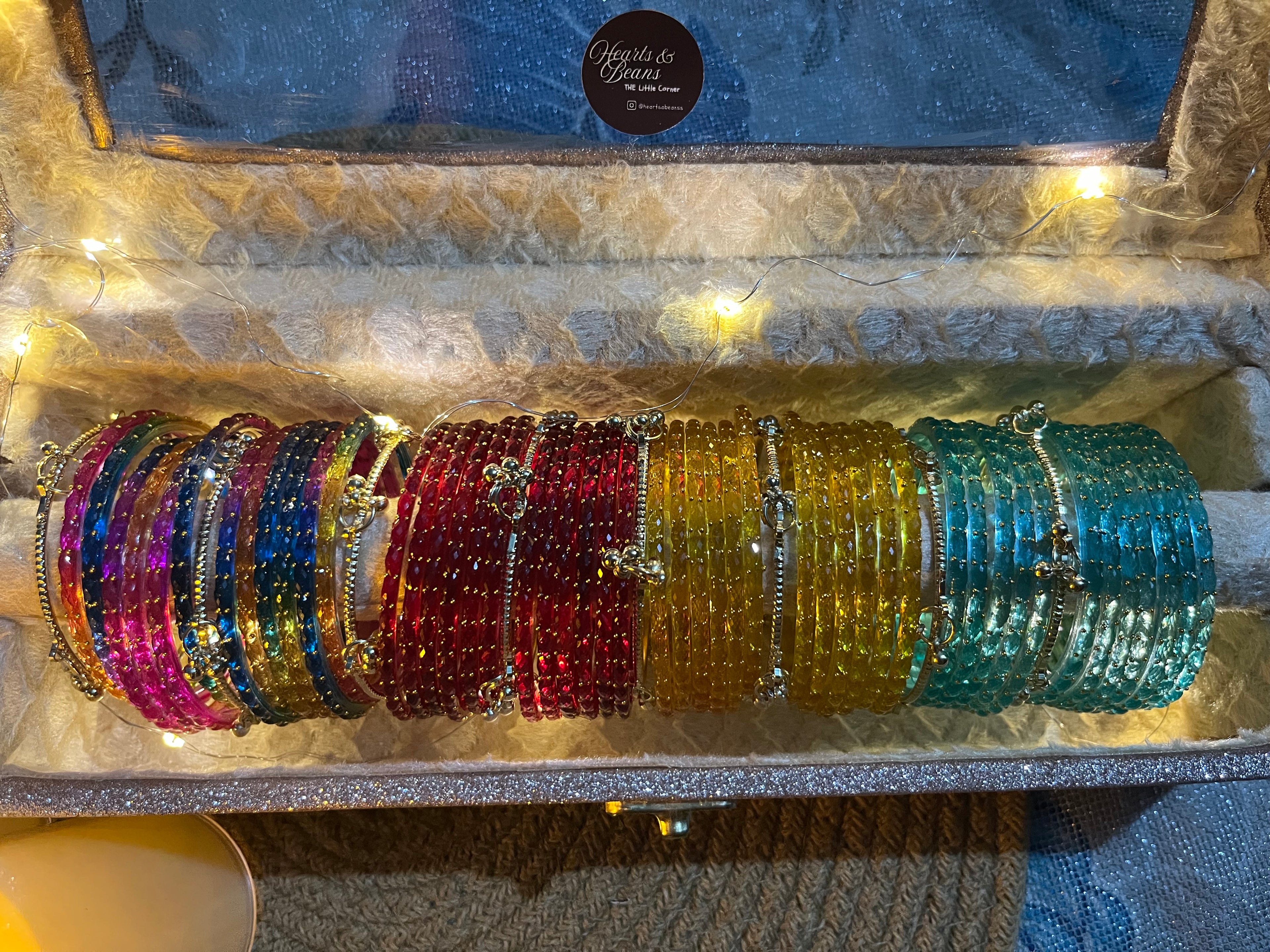 4 color bangle box with 8 ghungroo bangle 💐