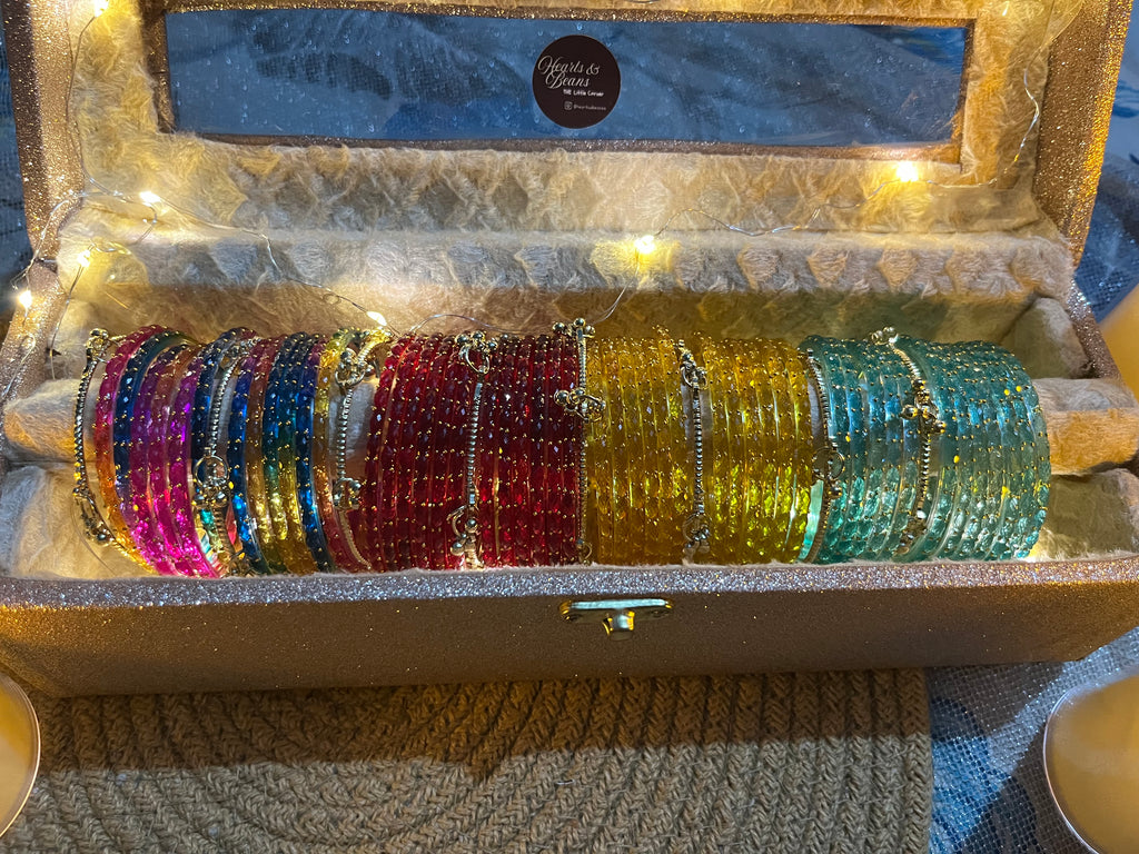 4 color bangle box with 8 ghungroo bangle 💐