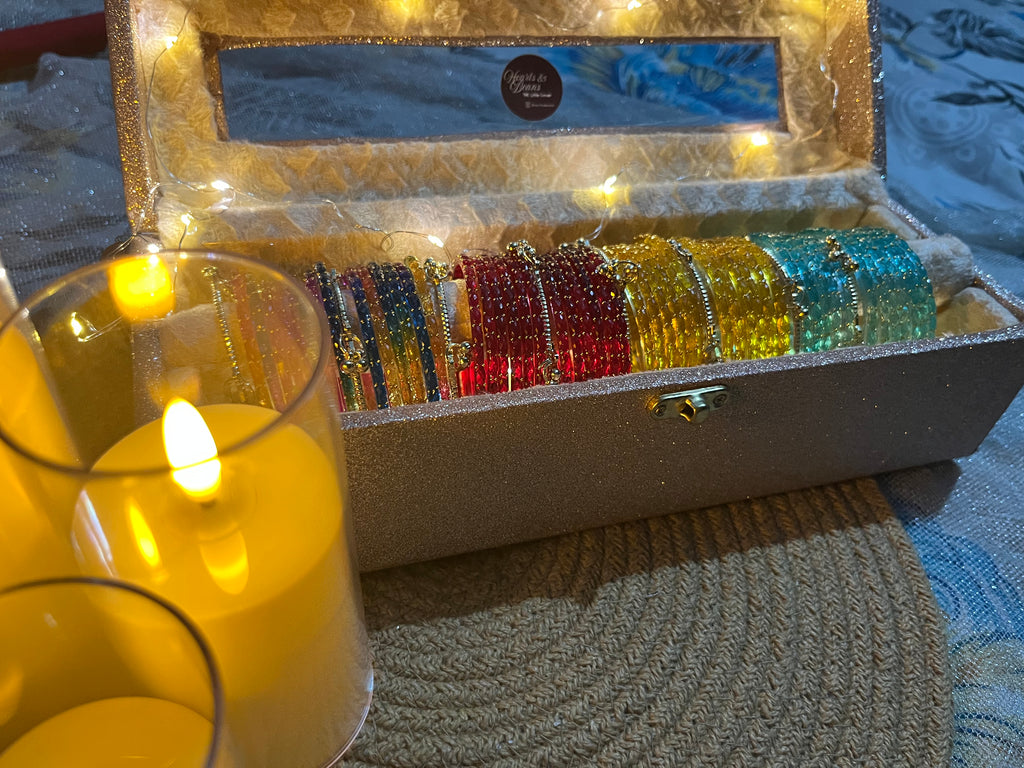 4 color bangle box with 8 ghungroo bangle 💐