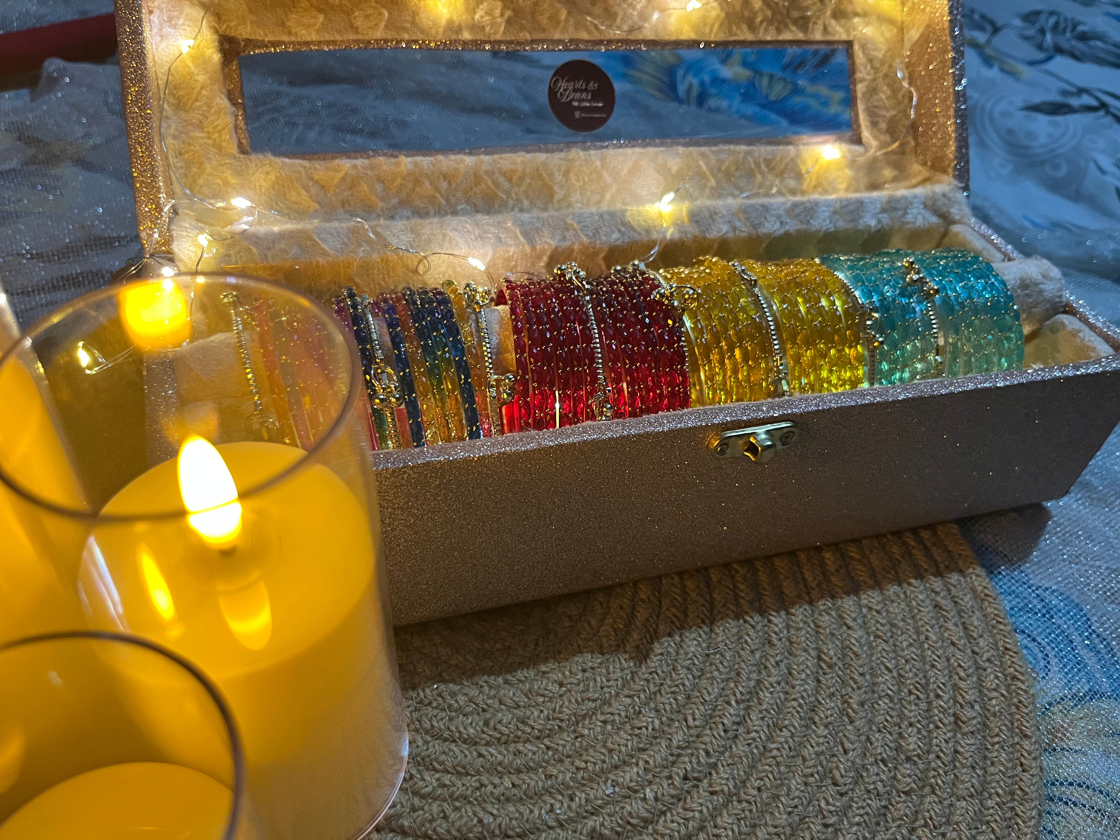 4 color bangle box with 8 ghungroo bangle 💐