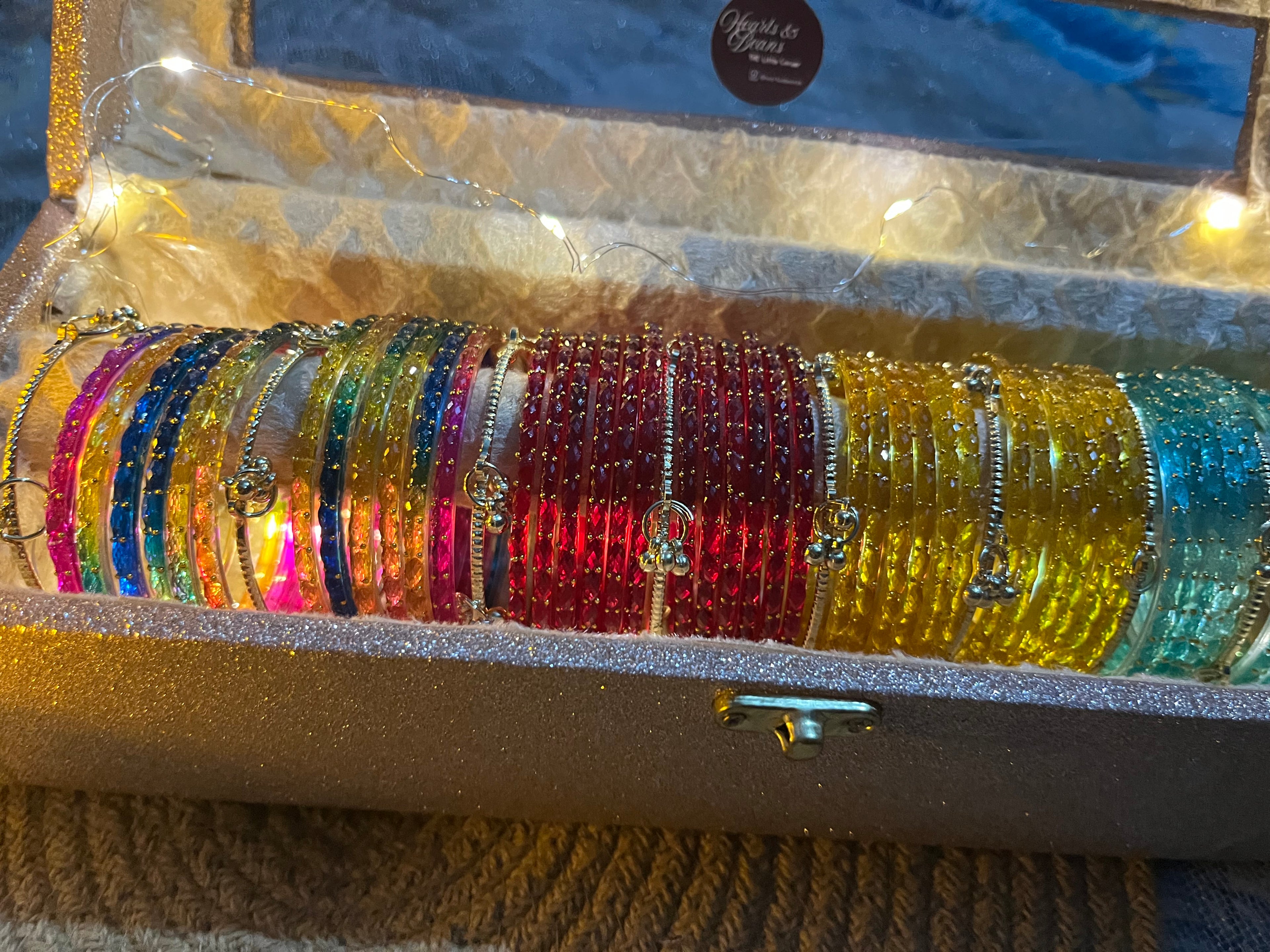 4 color bangle box with 8 ghungroo bangle 💐