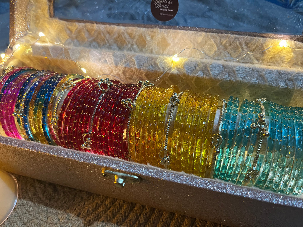 4 color bangle box with 8 ghungroo bangle 💐